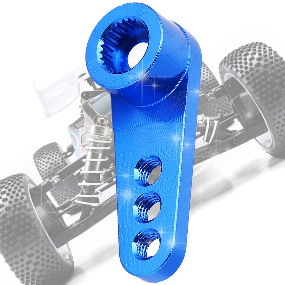 Aluminum Alloy 25T Steering Servo Horn Arm Suitable for RC 1:8:10 Model Car (Blue ( 86NB))