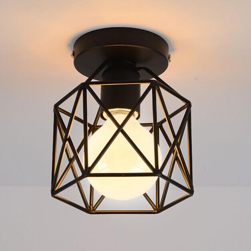 

Nordic Wrought Iron Ceiling Light for Bedroom, Corridor, Foyer, Balcony Entrance - Creative Aisle Lighting. Without Bulb