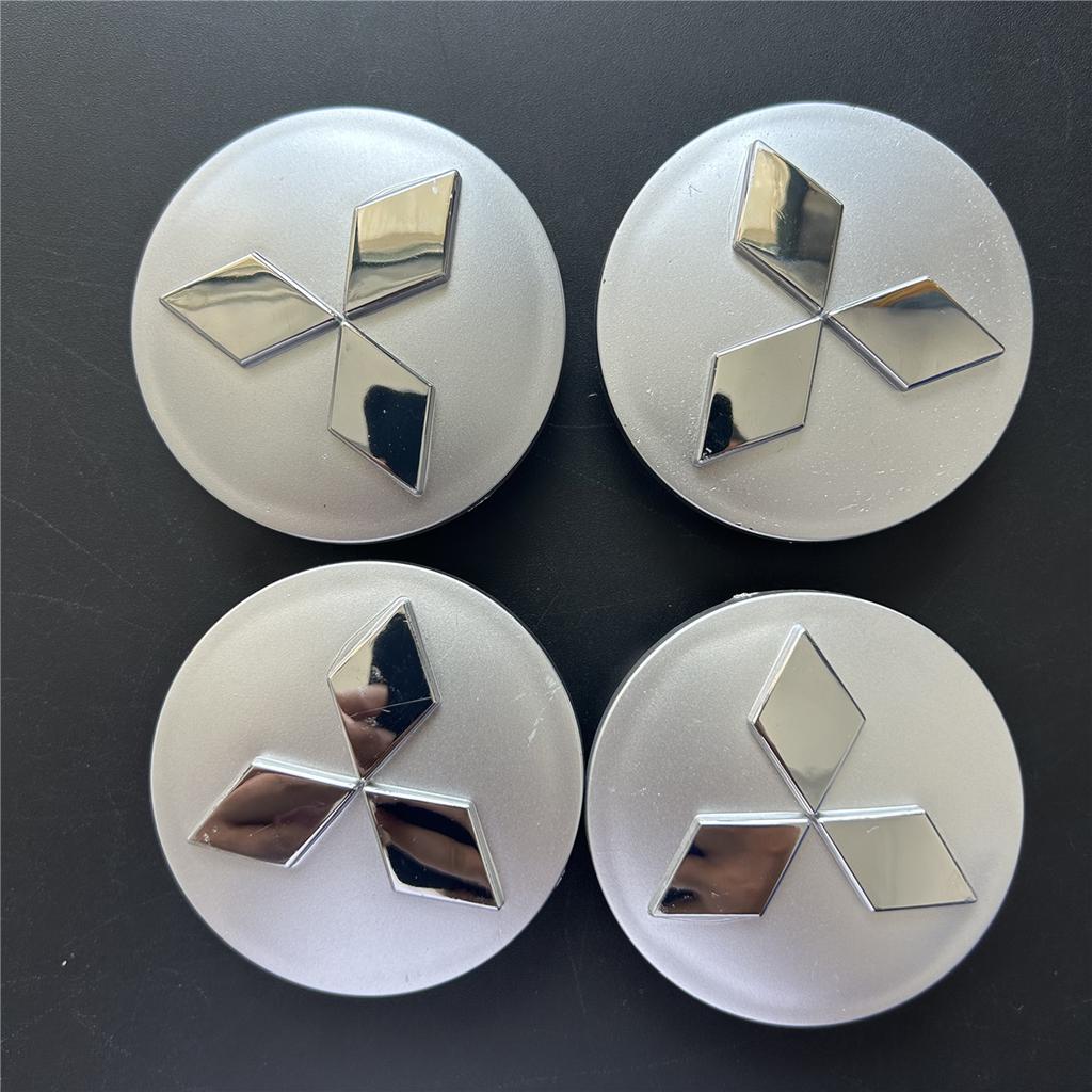 60mm 4pcs/set Car Wheel Center Caps Cover For Mitsubishi ASX Ralliart Outlander Lancer Pajero Eclipse Galant Hubcaps Accessories