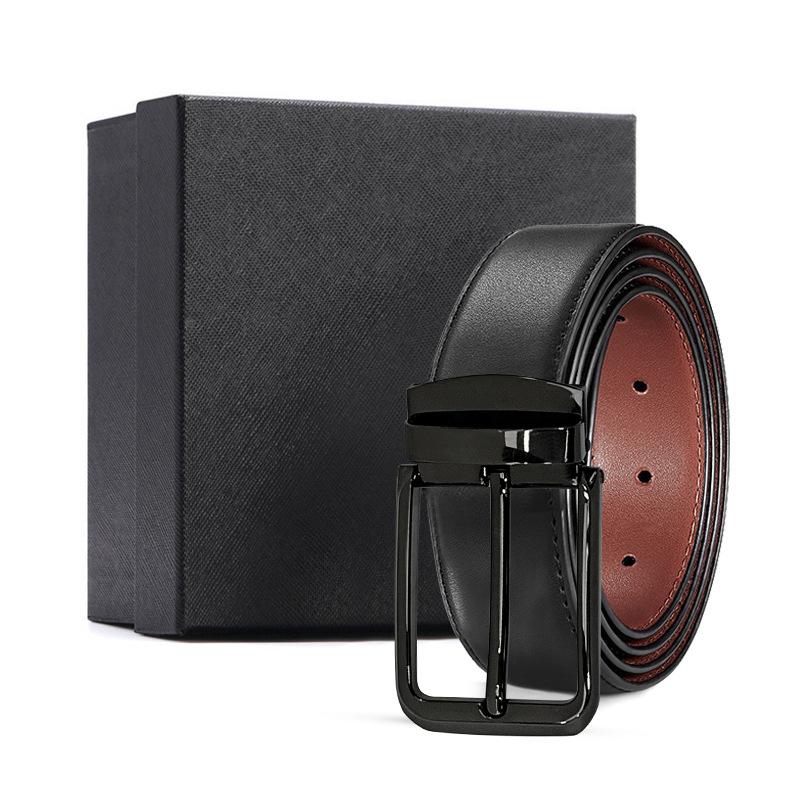 

Genuine leather yellow brown bottom two-layer cowhide automatic buckle belt cowhide genuine leather 120cm