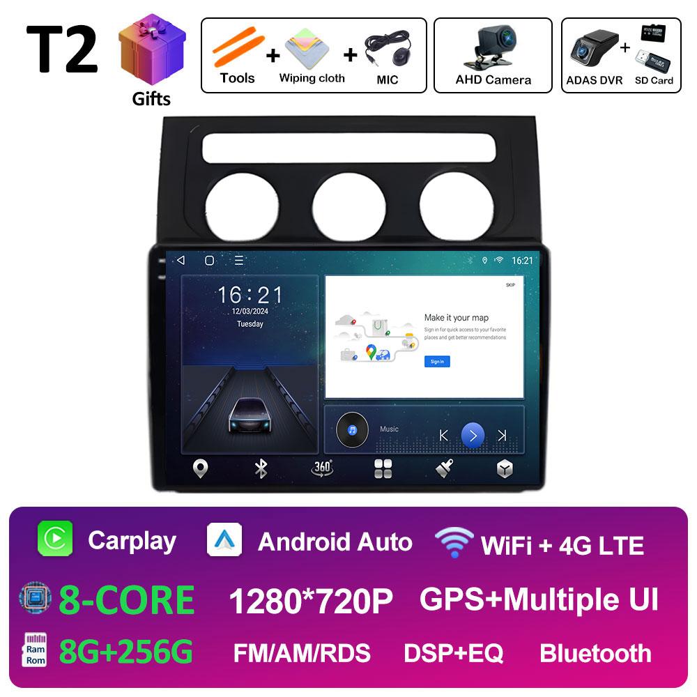 Navigation GPS Wireless Carplay For Volkswagen VW Touran 1 2003 2004 2005 - 2010 Autoradio Cooling Fan DSP Stereo Accessories BT