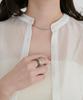Sheer Band Collar Shirt Colors DCZ1041204A0001 Free Size Violet [Discoat] [Discoat] [Revival] (Web-Exclusive Available)