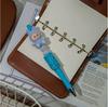 1 Piece Flocking Labubu Kawaii Beaded String Pens Cute Cartoon Ballpoint Pen Student Stationery Office Supplies Gifts