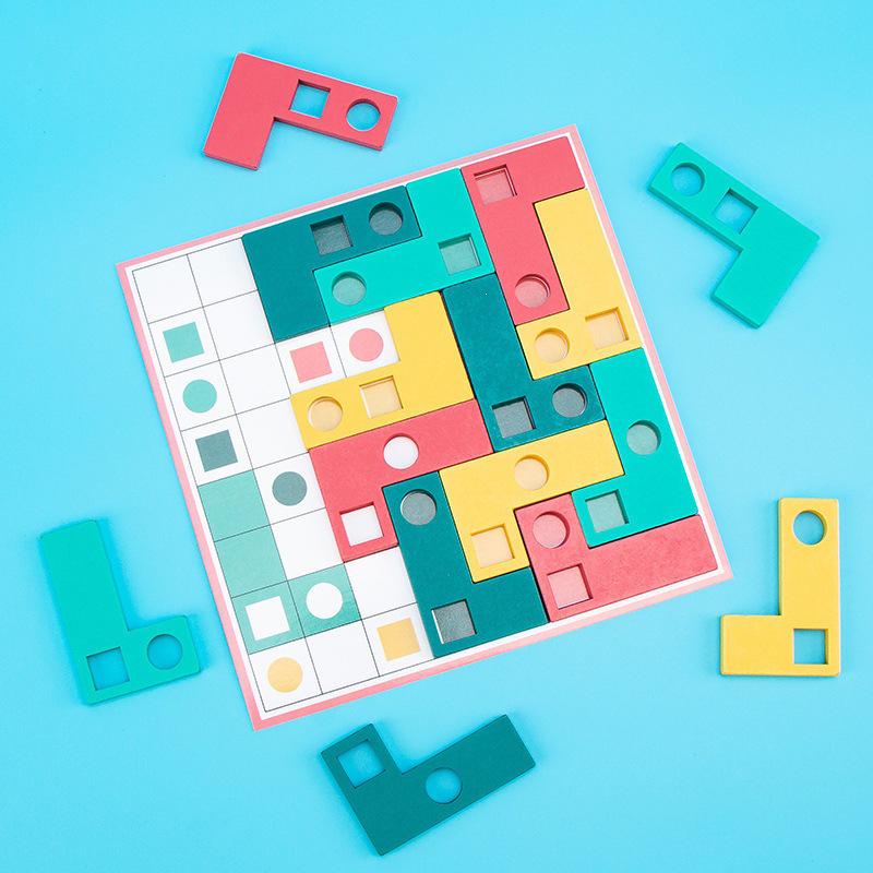 Tetris Block Puzzle Toy for Toddlers (Ages 2-6) - Intellectual Development for Boys & Girls