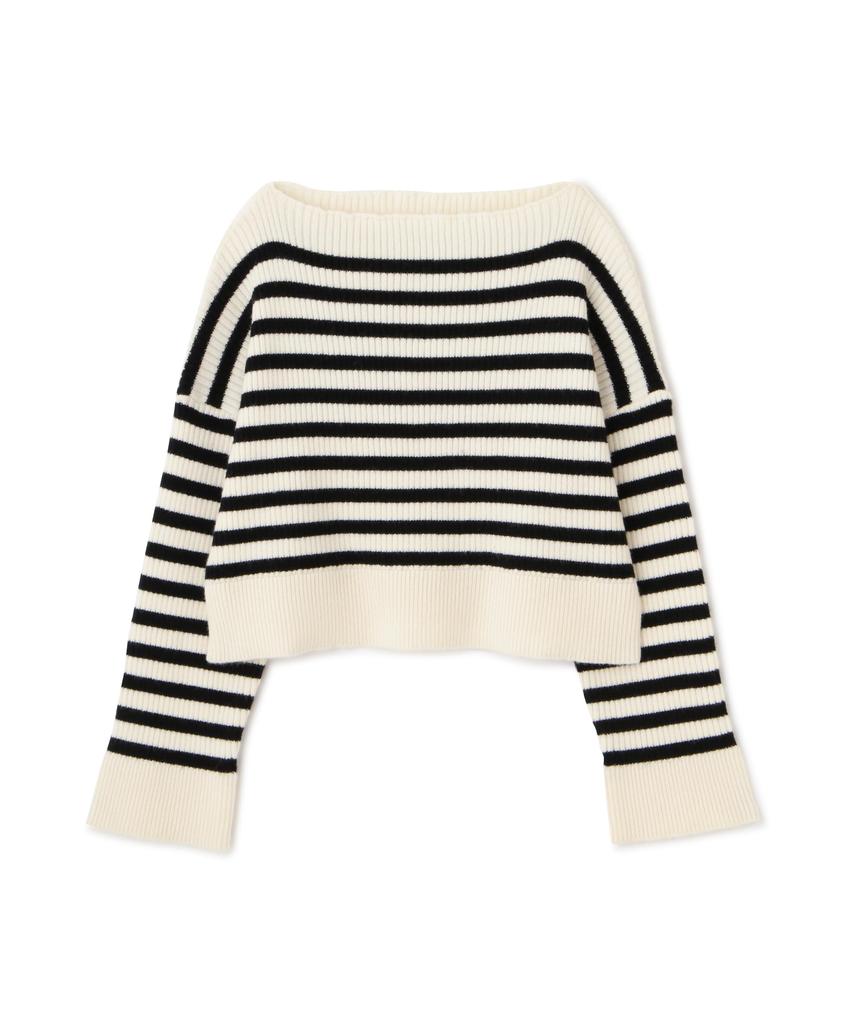 Proportion Body Dressing Striped Knit Sweater in White and Black Women's