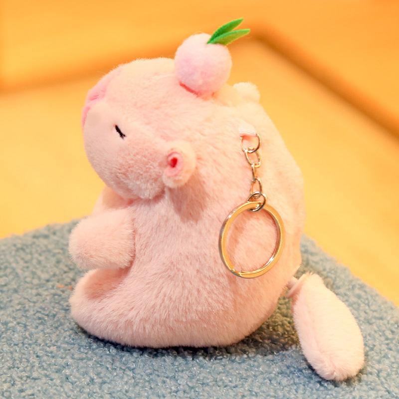 Kapibara doll snapping ring bracelet plush toy wagging tail capybara doll gift girl doll wholesale