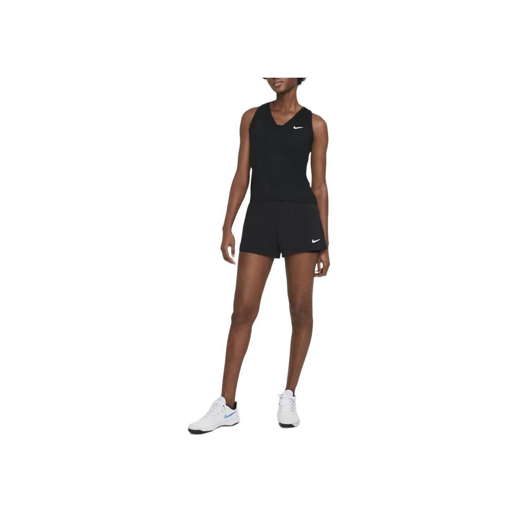 Nike Solid Color Logo Cutout Casual Sports Tank Top Women Tops Black CV4785-010