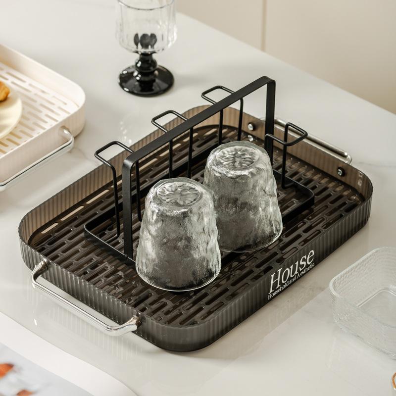 Fruit Cup Drain Tray Rectangular Bowl Rack Chopsticks Box Kitchen Storage Tray Water Cup Drain Tray Fruit Basket Tea Tray