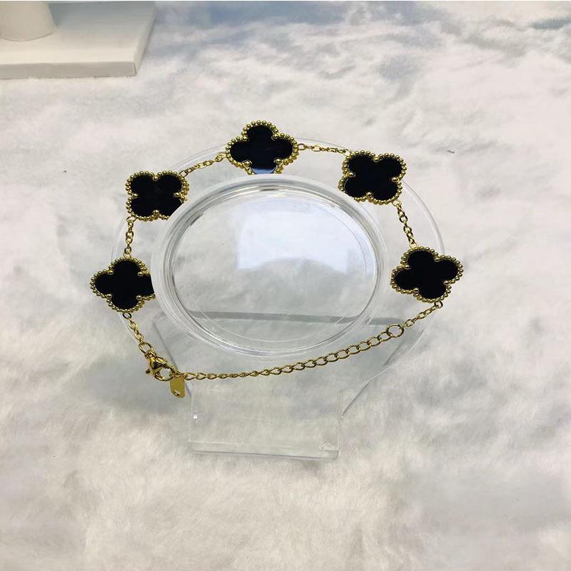 

15 мм браслет Lucky Titanium 18K женский простой модный браслет с четырьмя листами клевера ювелирные изделия