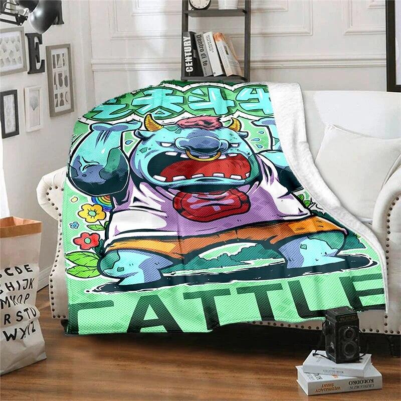 Twelve Chinese Zodiac Signs Pattern Printing Manta Sofa Bed Cover Soft  Blanket Plaid Soft Warm Flannel Throw Blankets Fans Gif