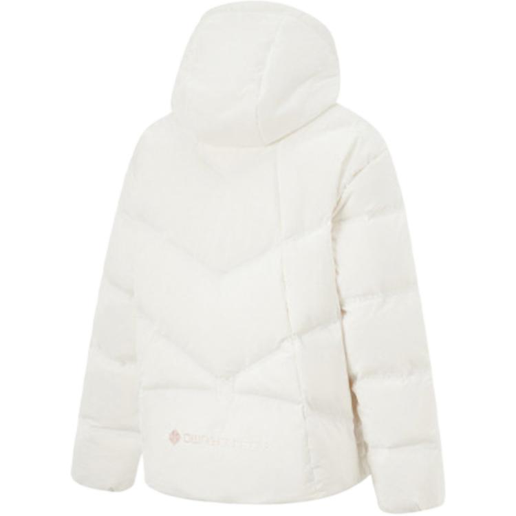 Li Ning Fitness Series Casual Sports Breathable Hooded Warm Down Jacket Women Jackets White AYMU518-1