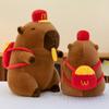 Plush Creative Capybara Toy Hat Fries Backpack Stretchable Poseable Kids Gift