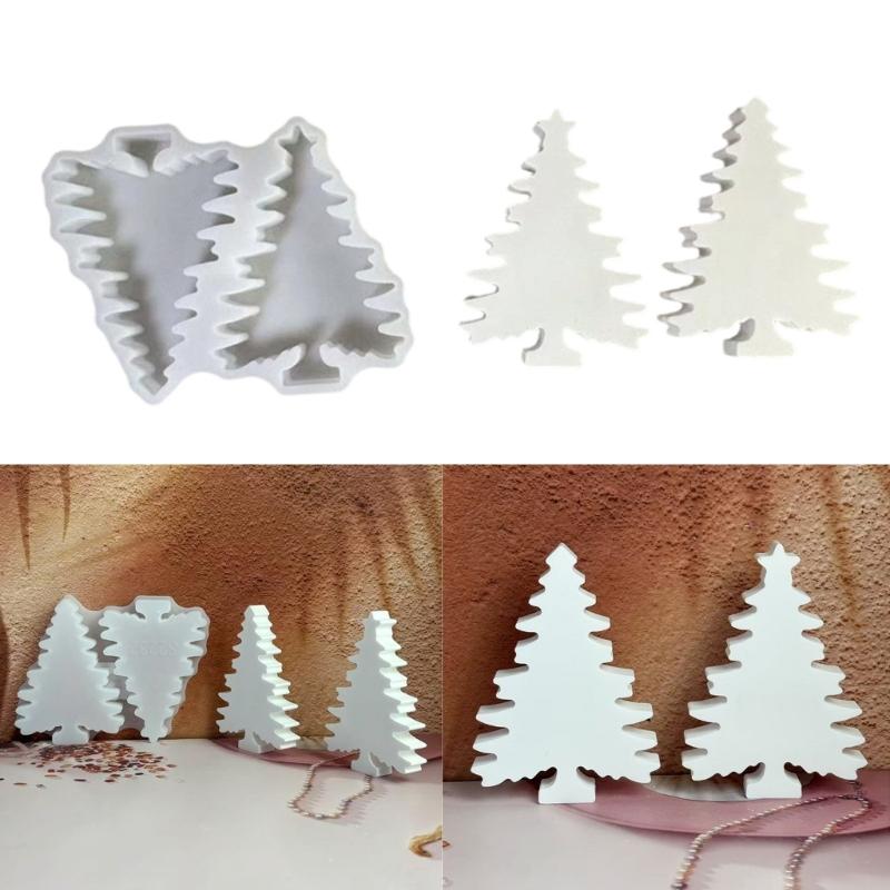 Christmas Silicone Molds,Christmas Ornament Mold Xmases Tree Epoxy Mold for Resin Casting DIY Crafts Soaps Home Decorations