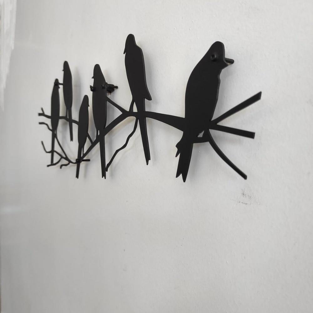 Birds Wall Art, Metal Wall Art, Metal Wall Decor, Living Room Decoration, Entryway Sign, Home Office Wall Hangings