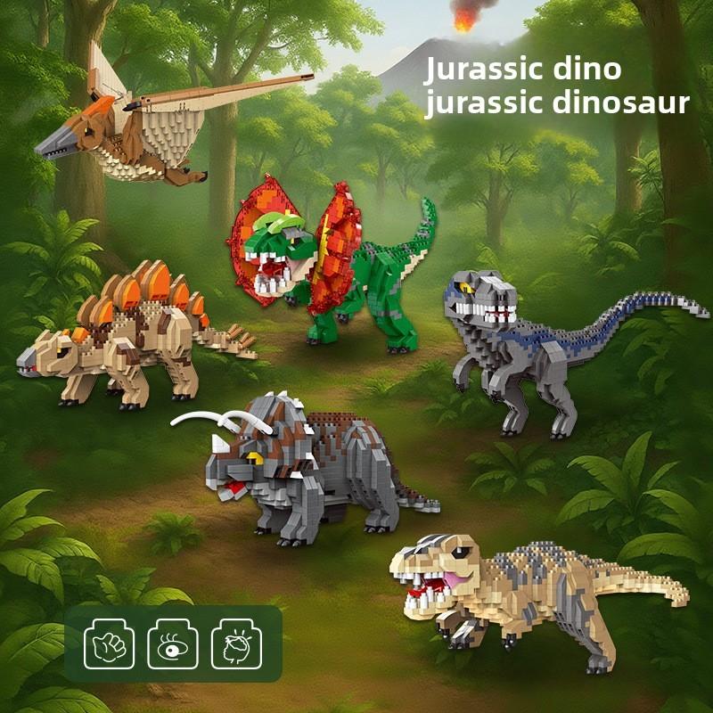 Dinosaur Builder Blocks With Abs Plastic For Educational Play And Diy Construction For Kids