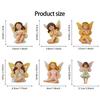 652F 6lots Handcrafted Fairies Garden Decorations Durability Resins Artwork For Yard Landscaping Desktop Lawns Ornaments