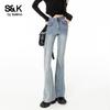 Baleno S&K Women's High-Waist Flared Jeans