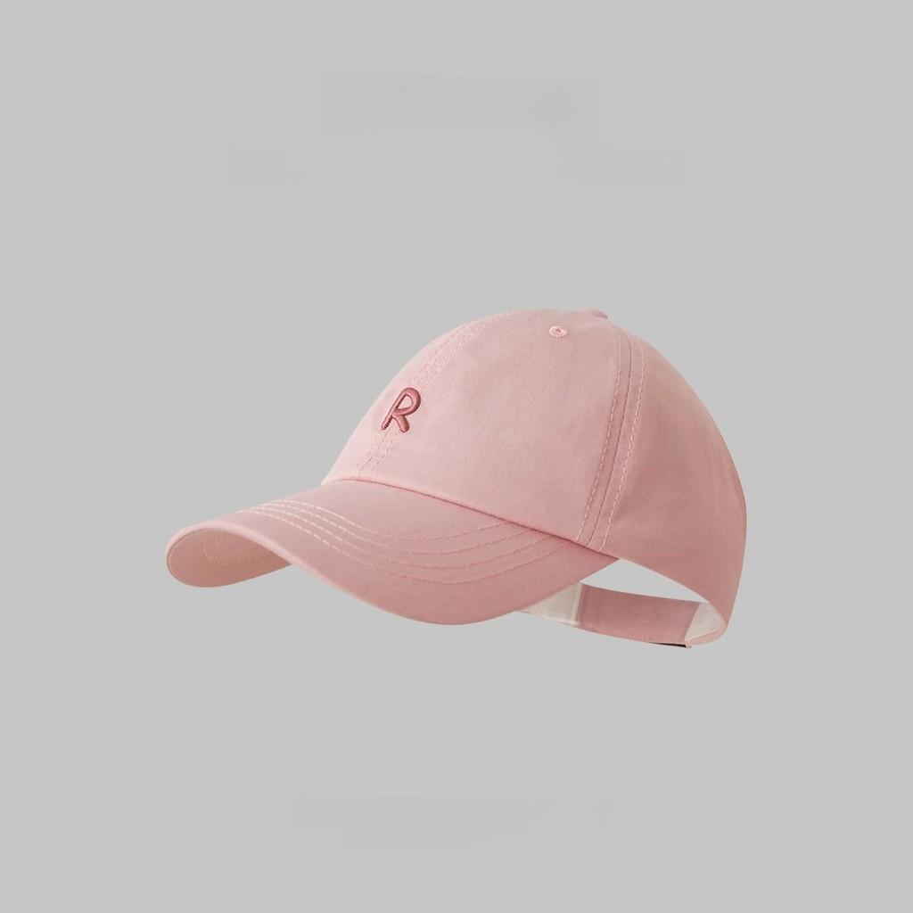 R Letter Embroidery Caps Fashionable Versatile Shading Outdoor Hats Activities