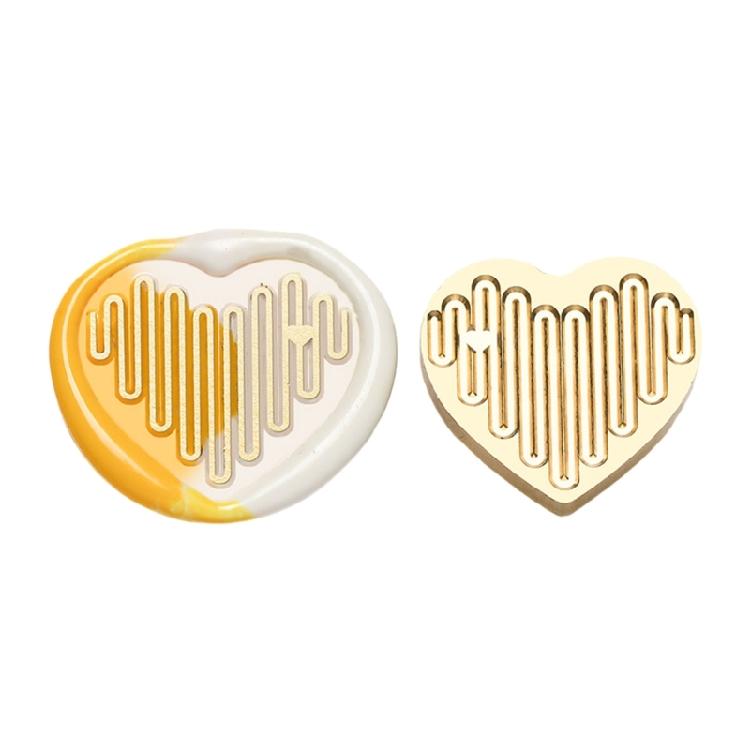 Brass Head Seal Stamp Heart Series Sealing Wax Stamp Heart Shaped Wax Seal Stamp for Letters Invitations Decoration