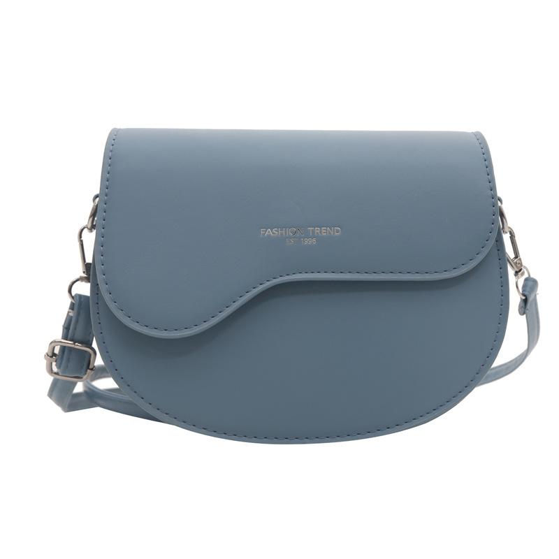 

Текстурована невелика жіноча сумка 2024 року, нова популярна ретро-універсальна сумка-месенджер, модна підсідельна сумка на одне плече синій
