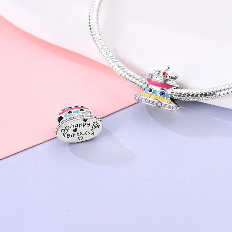 Original Charmscopper Colorful And Cute Cake Bead Pendant Fit Charms Platabracelets For Women Women Jewelry Making Diy