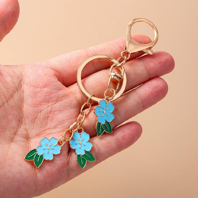 Stylish Cherries Blossom Key Holder Accessory Vibrant Cherries Blossom Keychain for a Touch of Femininity on Keys or Bags