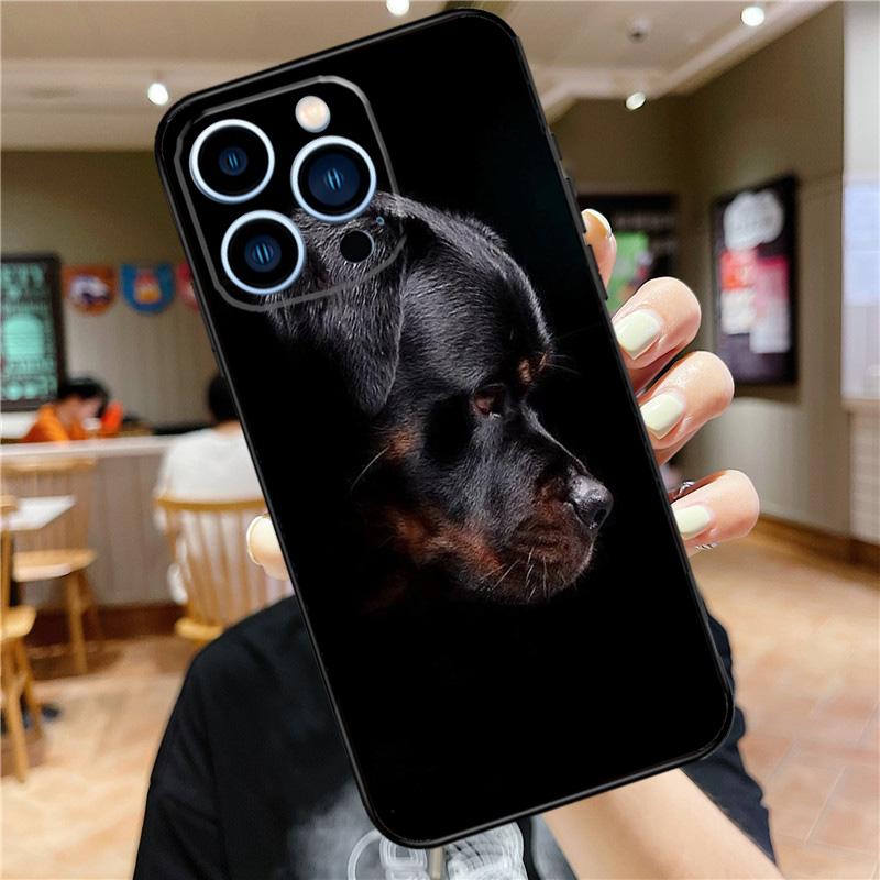 Rottweiler Dog Case For iPhone 17 16 15 14 13 12 11 Pro Max Mini Plus 16e 17 Air Bumper Cover Accessories