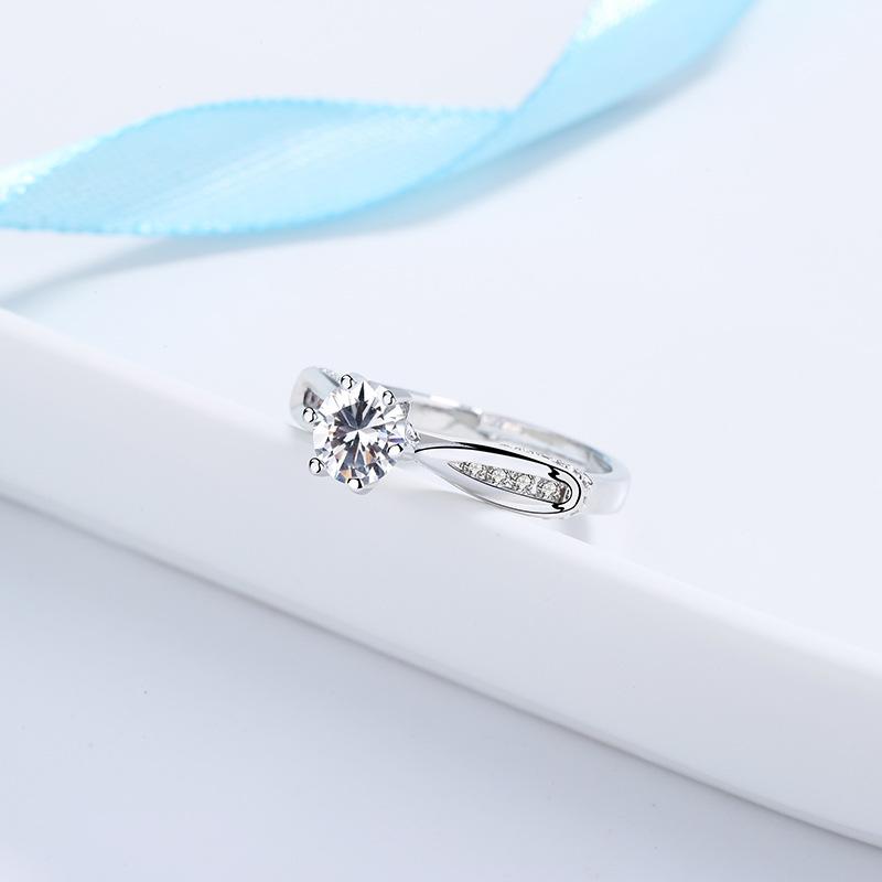 Lindon Classic Copper Alloy Zircon Ring Ladies Jewelry Wedding Promise Party Gift