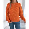 Women S Casual Solid V Neck Lantern Sleeve Pullover Sweater