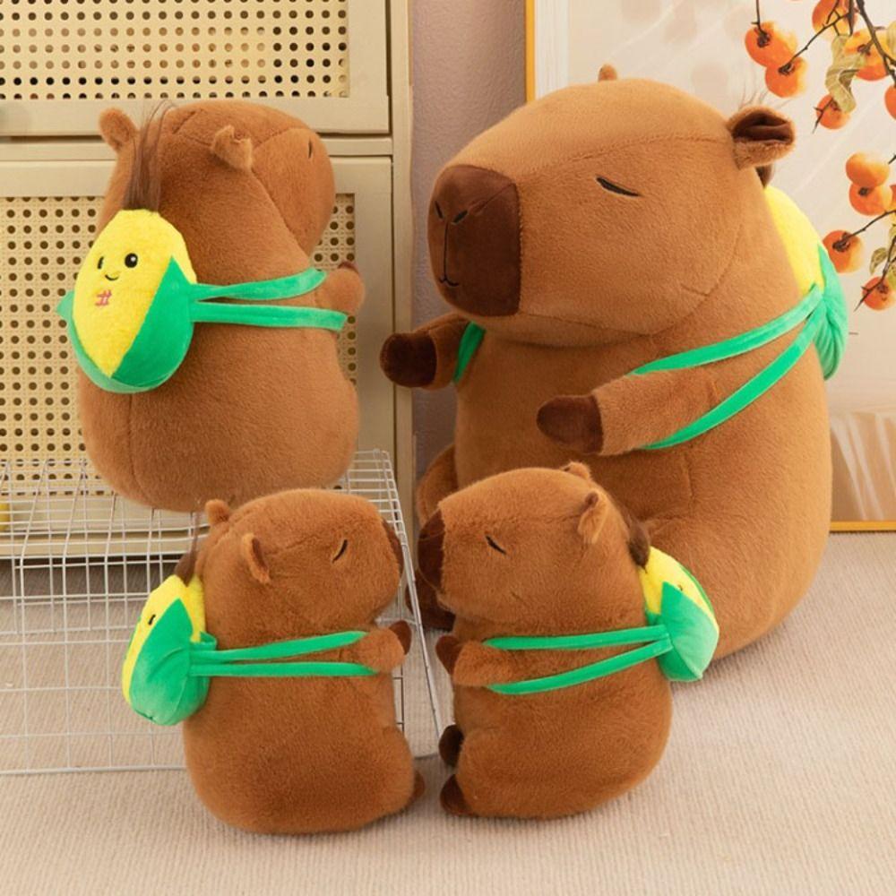 Simulation Corn Capybara Plush Toy Fluffy Capybara Fluffty Doll Kids Birthday Gifts