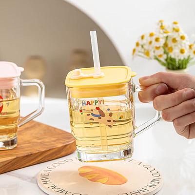 Tasse en Verre à Paille à Couche Unique LOVWISH Le Xiang