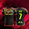 Нова футболка Maillot JUL Літня молодіжна Дихаюча та швидковисихаюча Тренувальні футбольні футболки Унісекс Спортивні майки