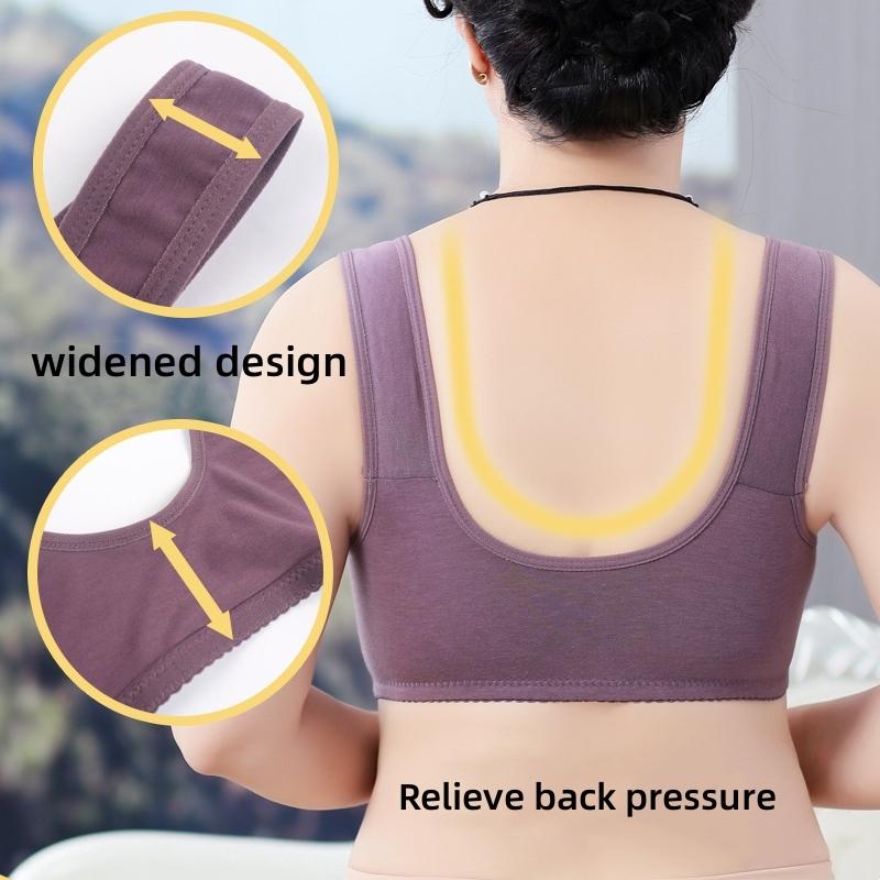 Women's Underwear Front Buckle Without Steel Ring Printing Bra Plus Size