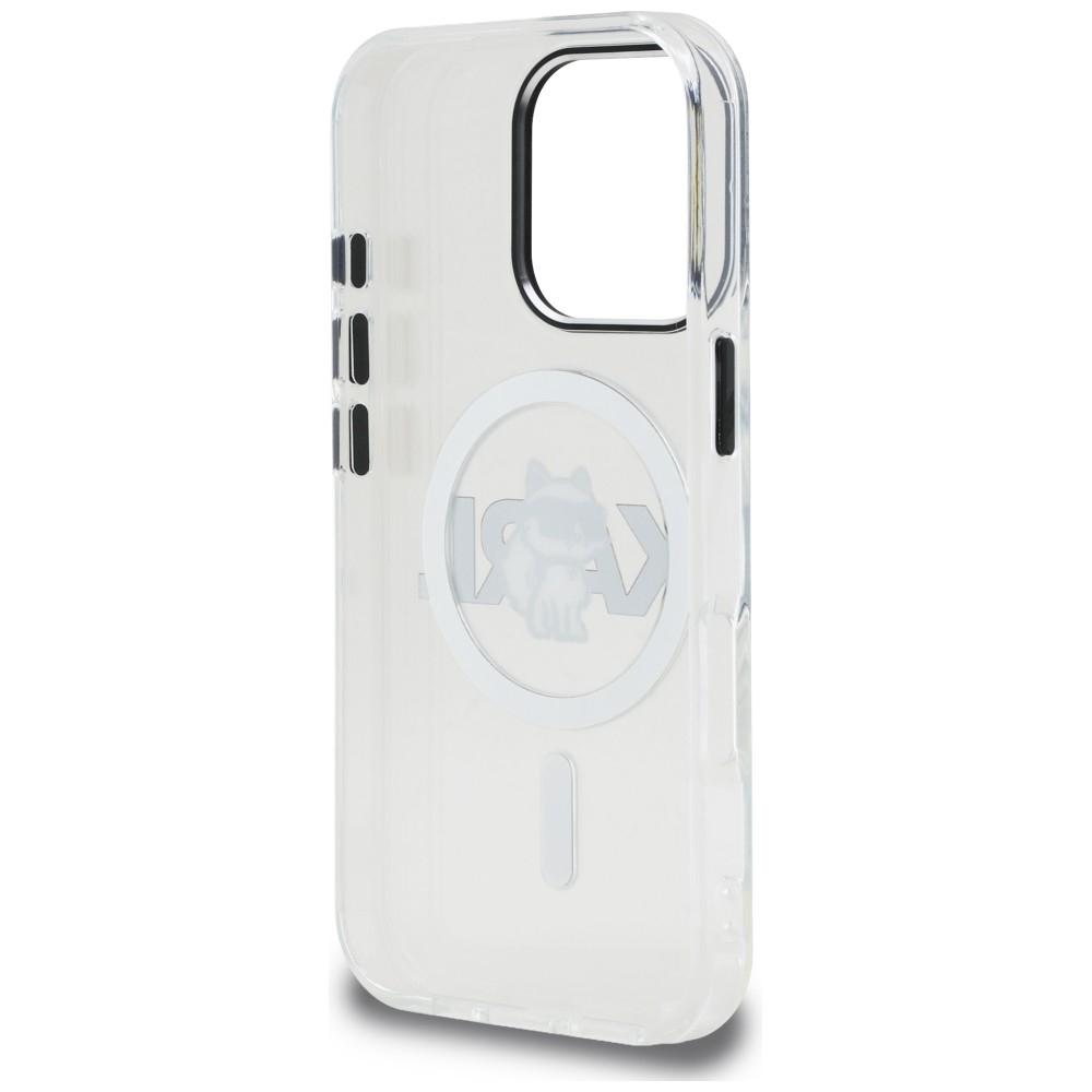 Karl Lagerfeld IML Choupette Sketch Logo MagSafe Case for iPhone 16 Pro Clear