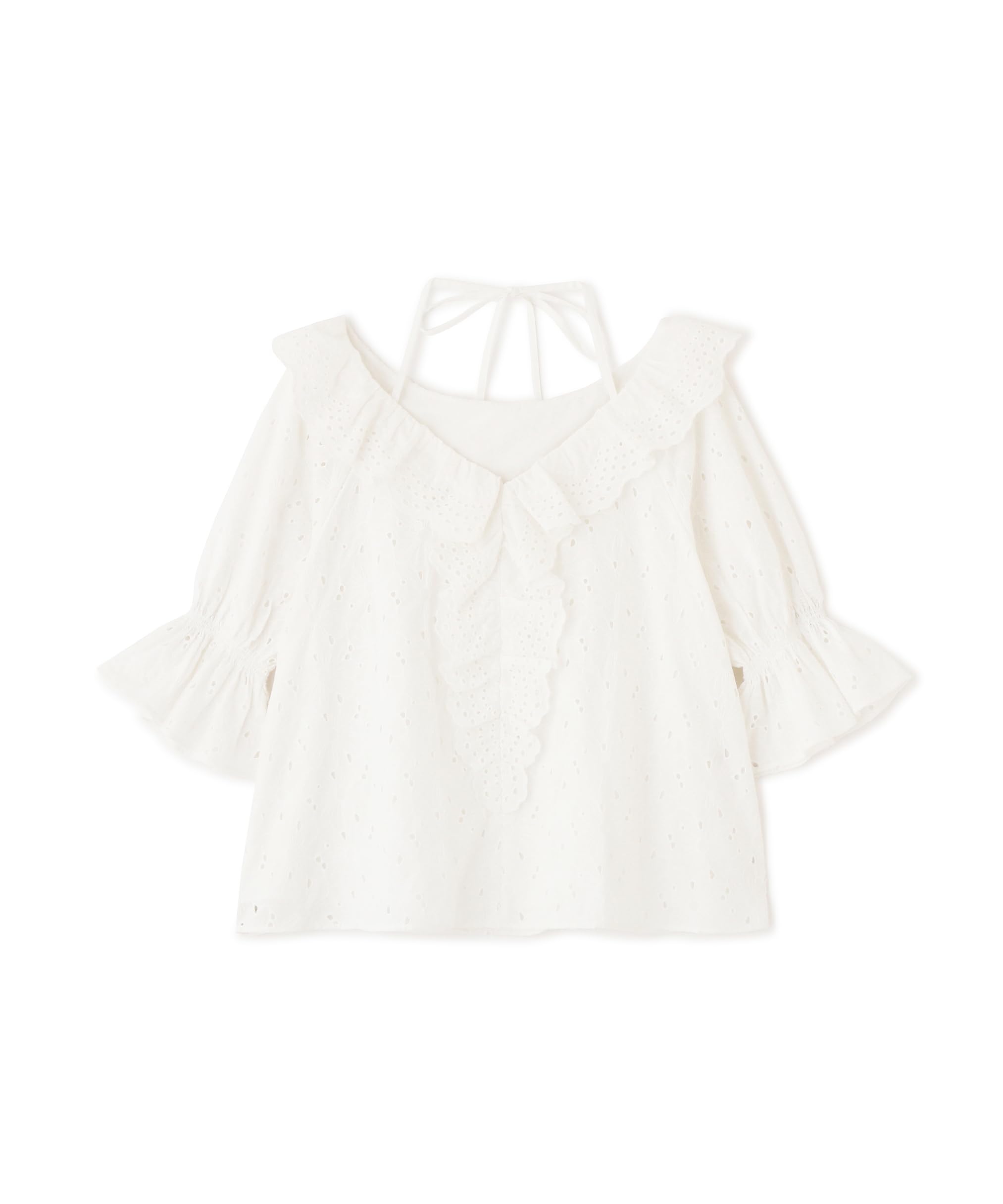 

Белая женская блузка Proportion Body Dressing с вышивкой ришелье, белый