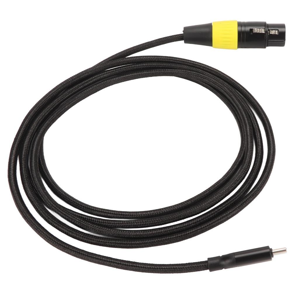 3 Pin XLR XLR to USB C Cable Flexible USB C Microphone Cable XLR Female Connector Cable  For Tablet