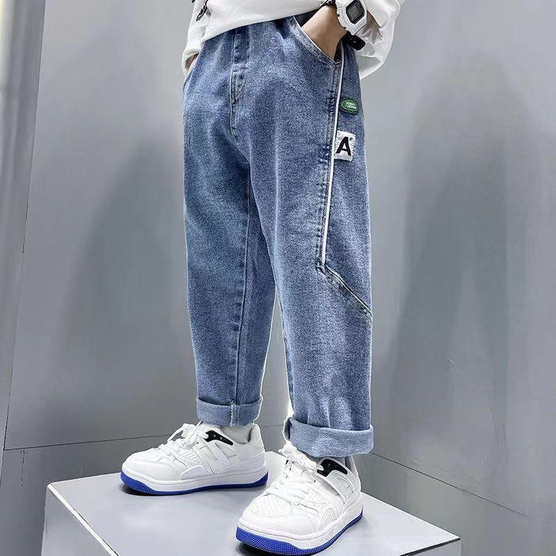 Boys' Jeans Spring and Autumn Pants Children's Loose Casual Handsome Boys' Pants Trendy