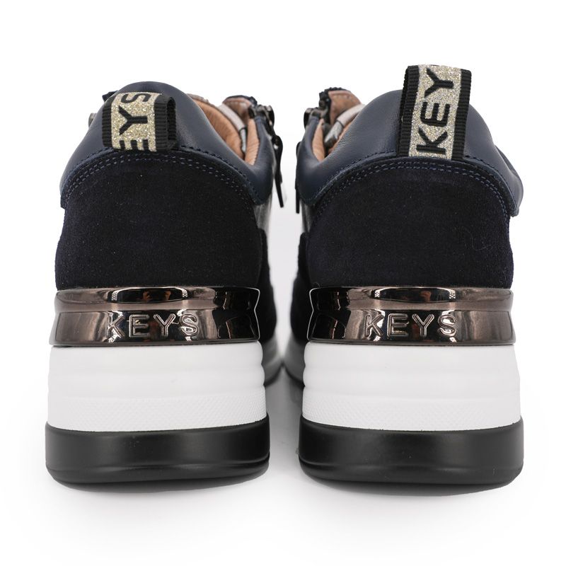 Baskets cuir compensées semelle contrastée Femme KEYS