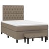 Maison Exclusive - Bed Slat Base with Taupe Mattress 120x200 Cm Fabric