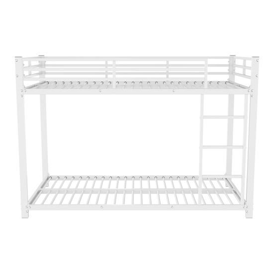 Cama Loft Base Estável Beliche com Escada Proteção contra Quedas Forte Capacidade de Carga Familiar Estrutura de Metal Móveis de Quarto Baixo