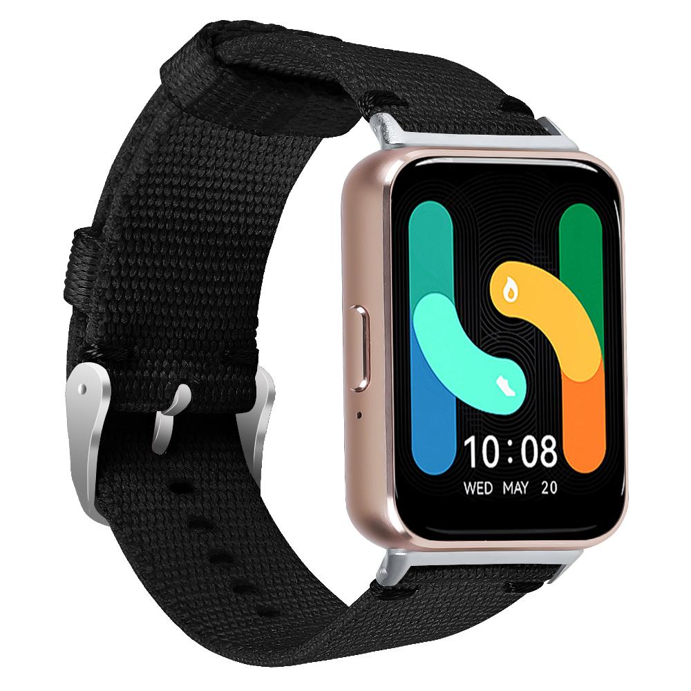 

For Samsung Galaxy Fit3 SM-R390 Watch Band Nylon Canvas Strap Replacement Purple