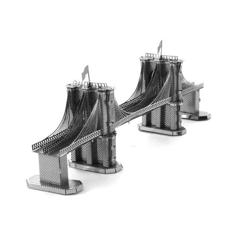 Лазерная резка из нержавеющей стали DIY Бруклинский мост Подарок для взрослых Головоломка 1pc
