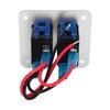 2 Gang Rocker Switch Panel Blue LED 12V 24V Waterproof Aluminum Alloy Brushed Process ON OFF Switch 