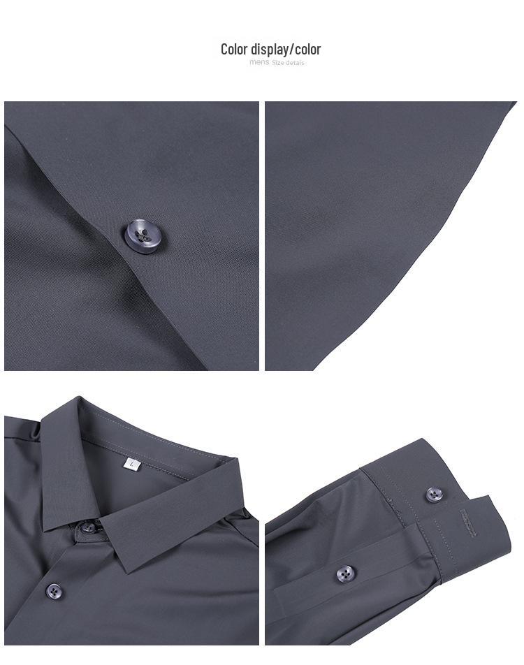 Men's Korean Style Slim Fit Stretch Long Sleeve Shirt - Quality No-Trace Design