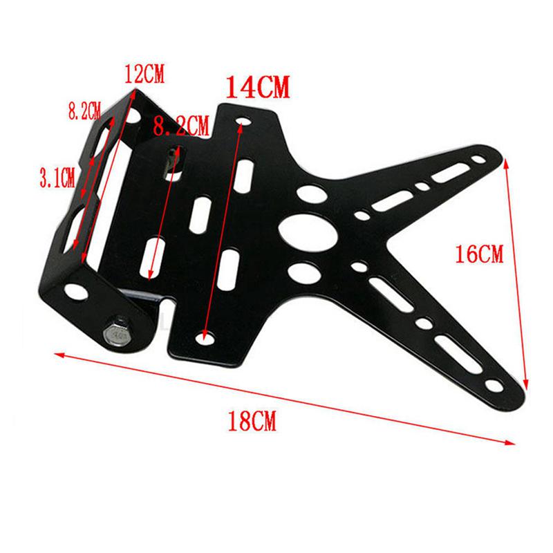 Universal Aluminum Adjustable Mount Bracket Registration Number Plate Cover Motorbike Parts Motorcycle License Plate Holder