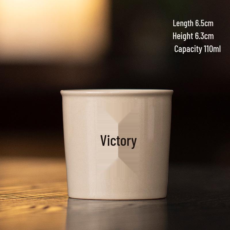 Zen Calligraphy Ceramic Tea Cup - Retro Style Kung Fu Tea Set