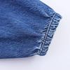 Versatile Autumn Lace Trim Denim Lapel Shirt for Women