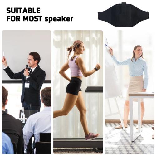 SUPVOX 1-Pack Microphone Belt Anti-Drop Strap - Adjustable Mic Carrier Bag, Neoprene Mic Carrier Pouch for Vertical Microphones, Teachers, Speakers, a