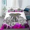 Elephant Duvet Cover King Queen Size Creative Animal Pattern Bedding Set For Kids Teens Adult Lovely Wildlife 2/3pcs Quilt Cover