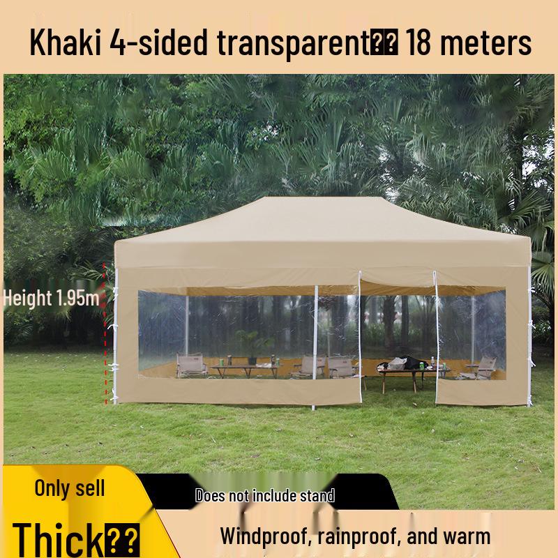 Transparent Tent Side Panel: Windproof & Waterproof Outdoor Canopy Enclosure with Thick Fabric and Durable Edging